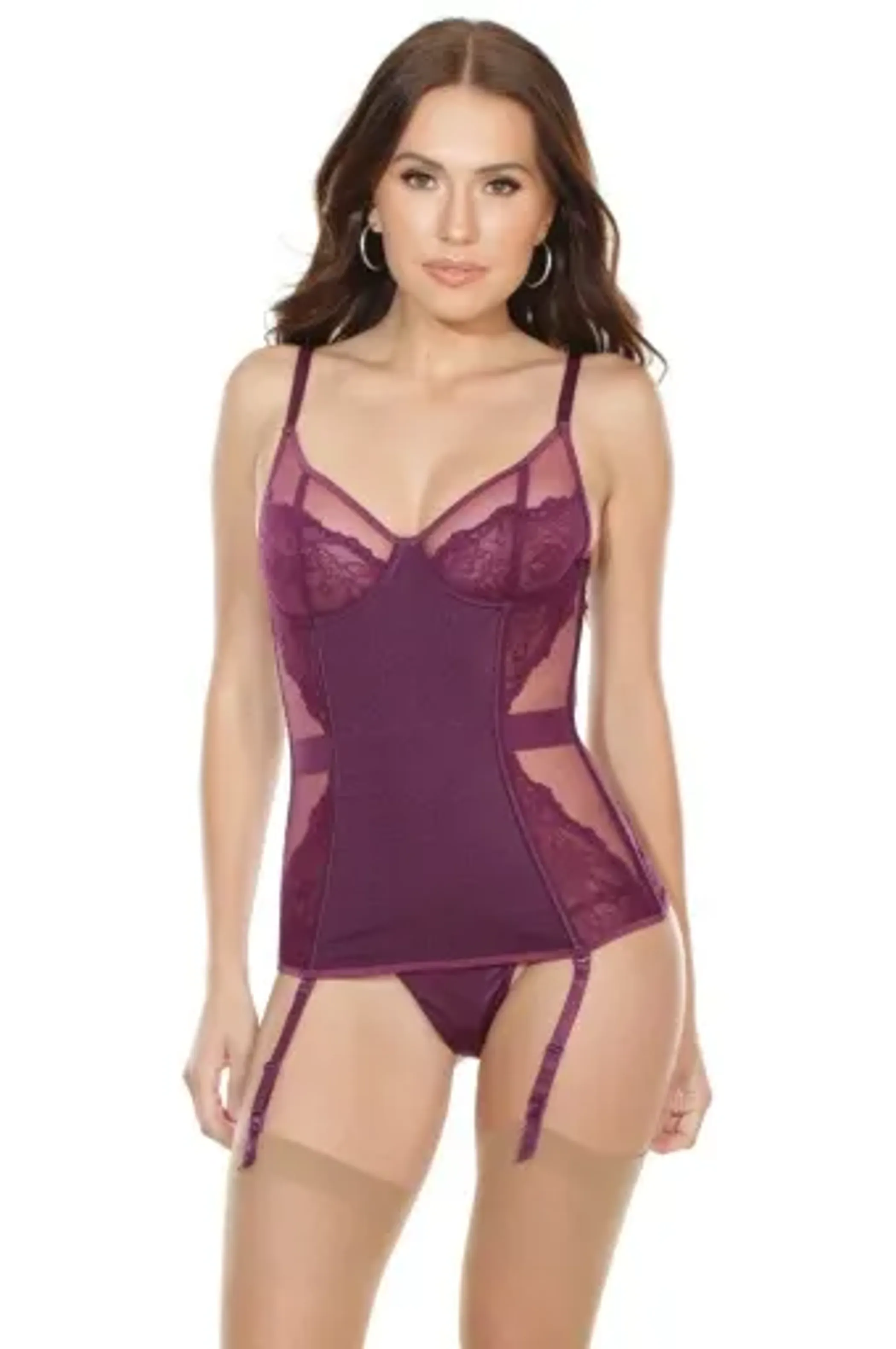 Coquette Bustier - Color: Plum | Pack Of: 1 | Style: Clothing