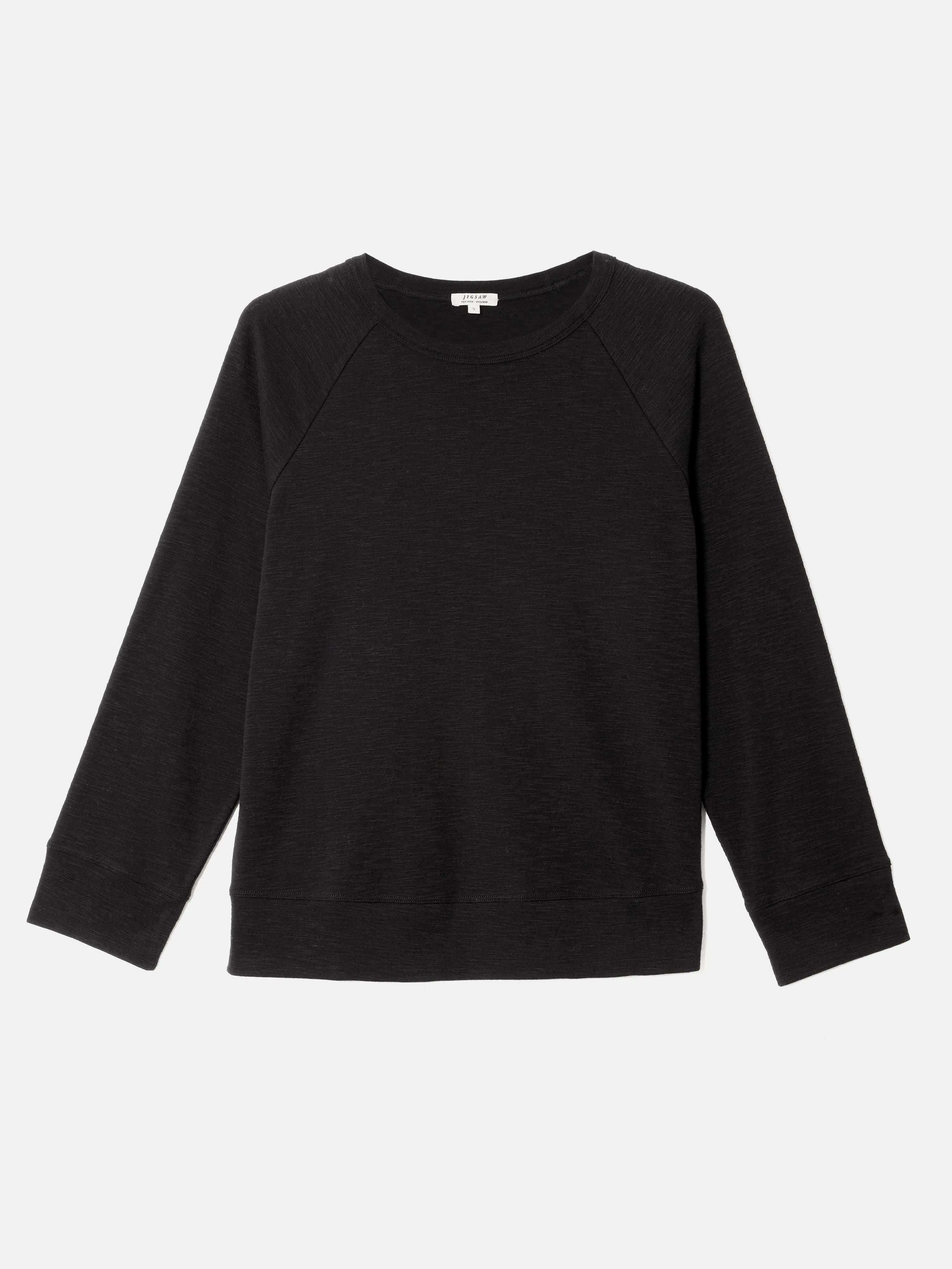 Cotton Luxe Raglan Tee | Black