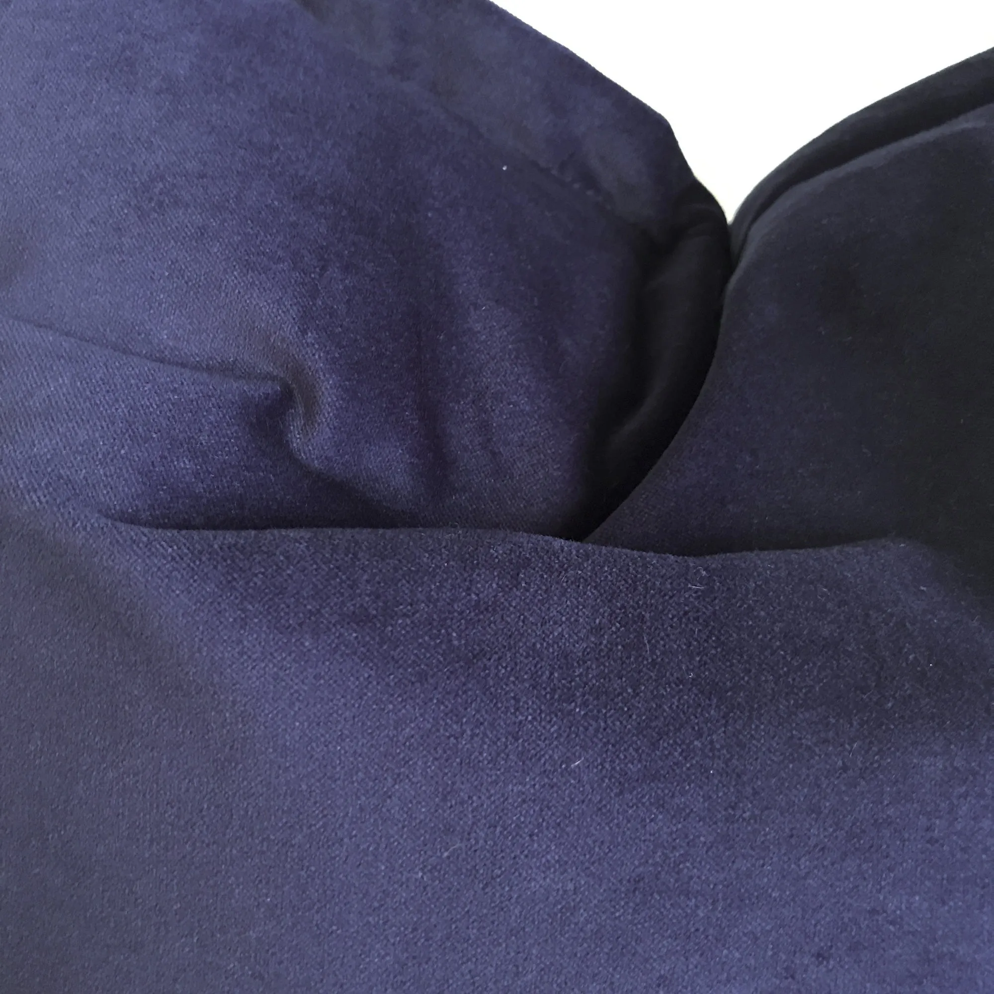 Deep Purple Velvet Self Flange Throw Pillow Cover 22x22