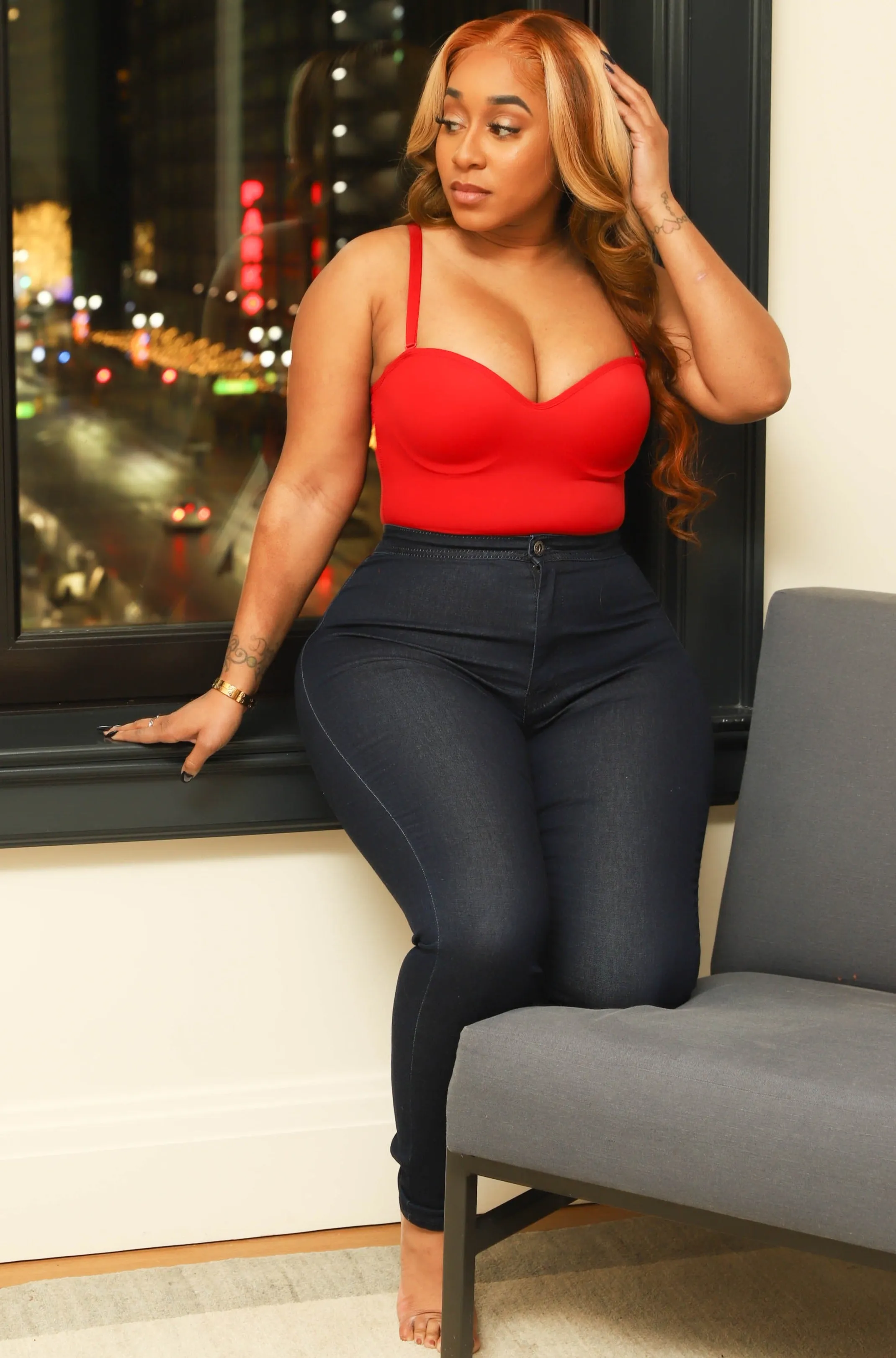 Doctored Form Shapewear Bodysuit - Red No. 124