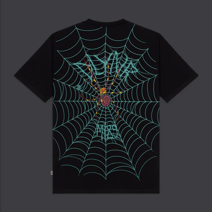 Dolly Noire T-shirt manica corta da uomo Joro Spider ts446-ta-01 nero