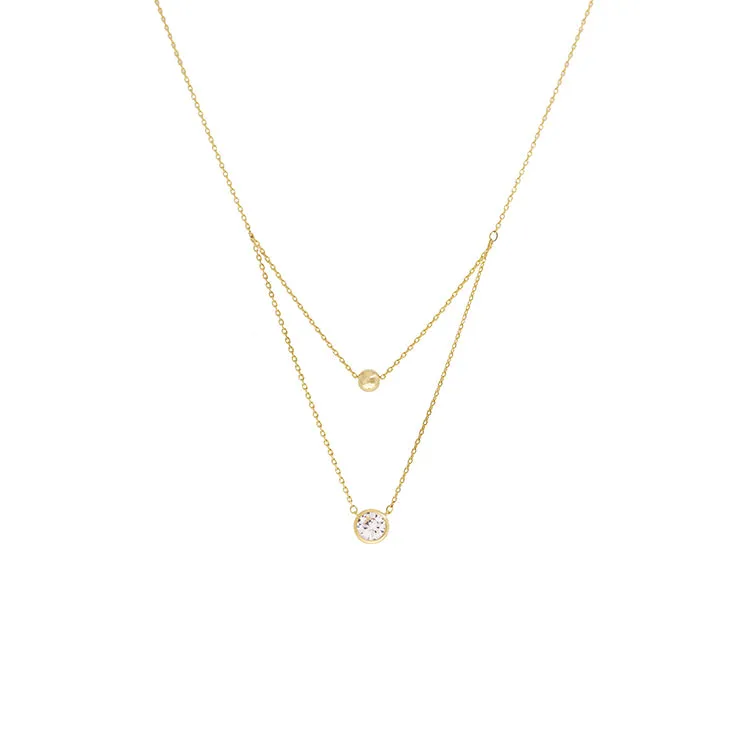 double layered necklace