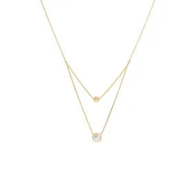 double layered necklace