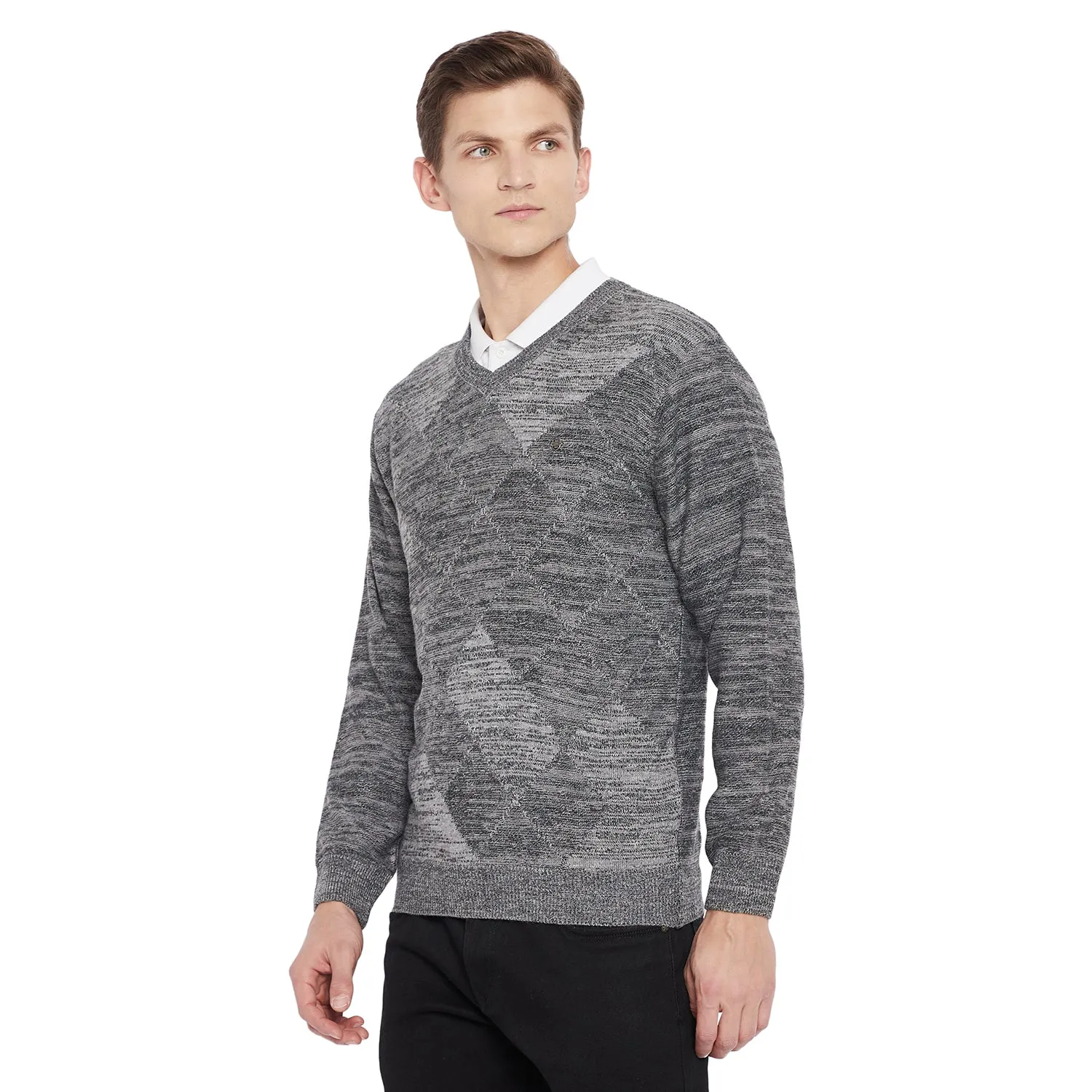 Duke Stardust Men Full Sleeve V Neck Sweater (SDS581)