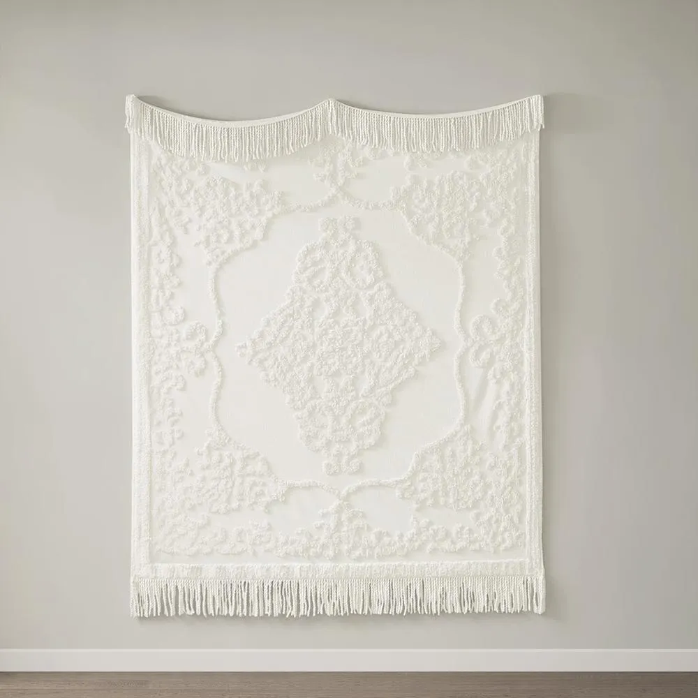 Elegant Boho Cotton Chenille Tufted Throw