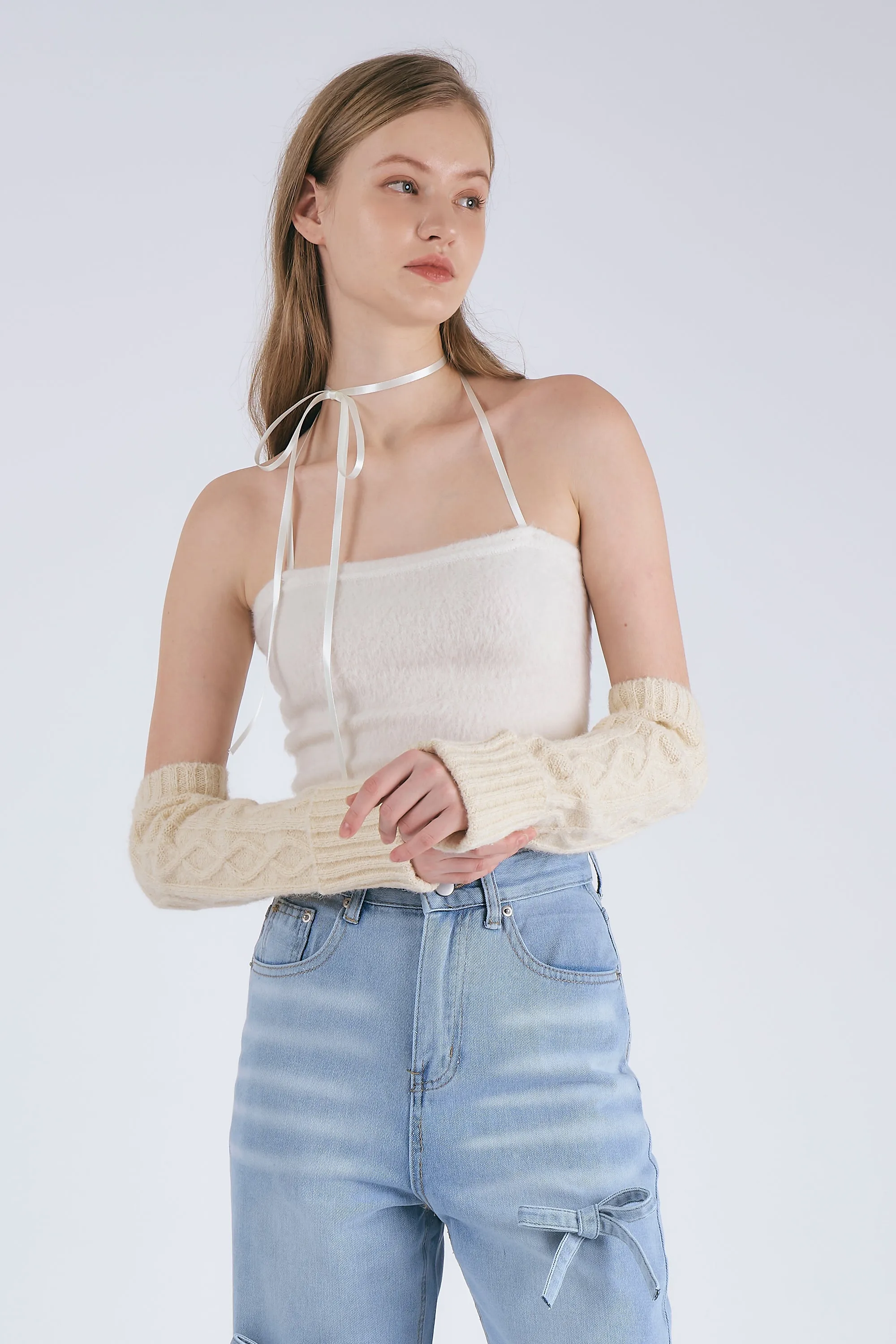 Ella Fuzzy Strapless Top