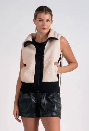 Emily Zip Up Sherpa Vest