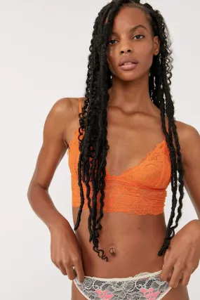 Everyday Lace Longline Bralette Carrot Ginger