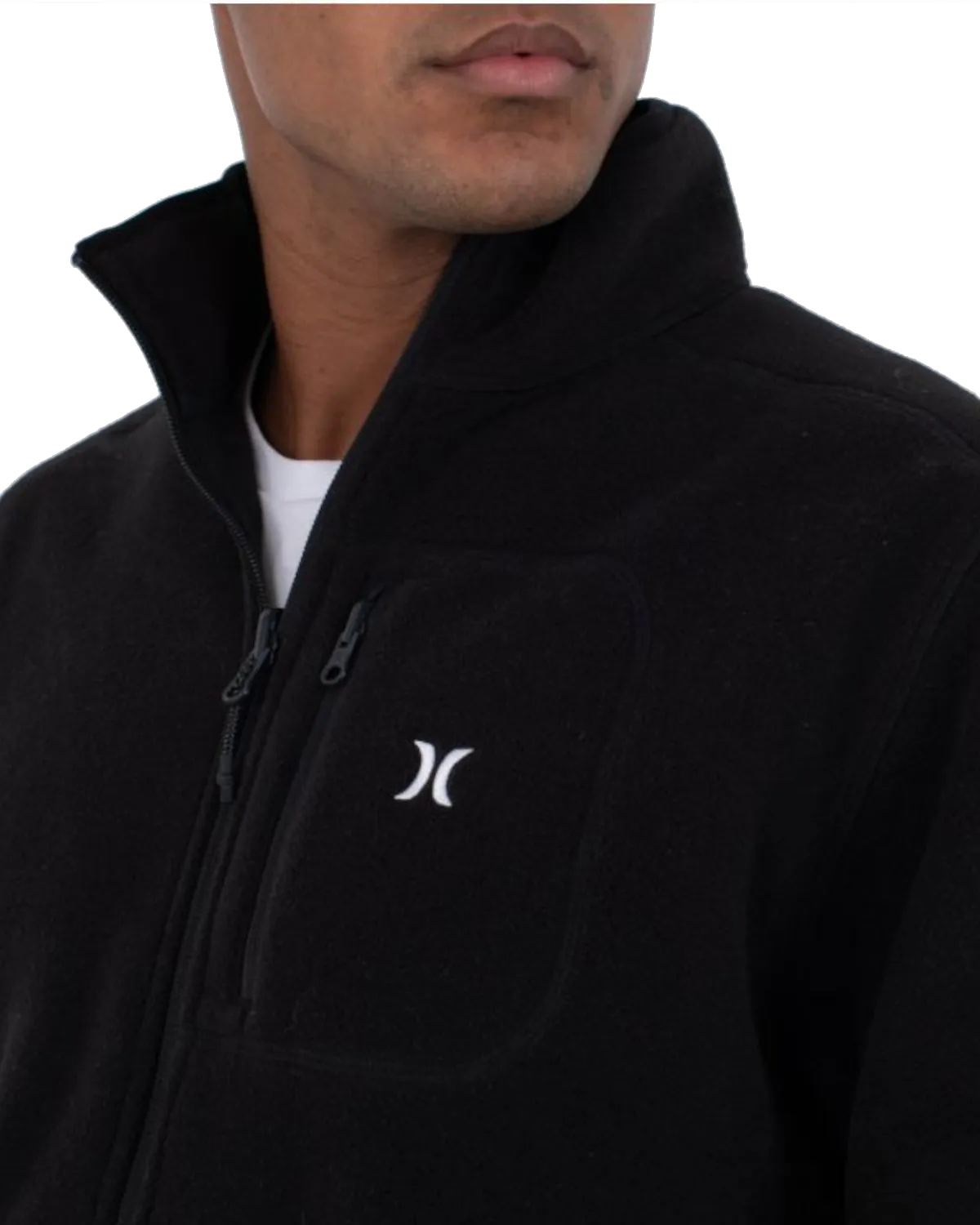 Explore Polartec 200 Crew Fleece Jacket in Black