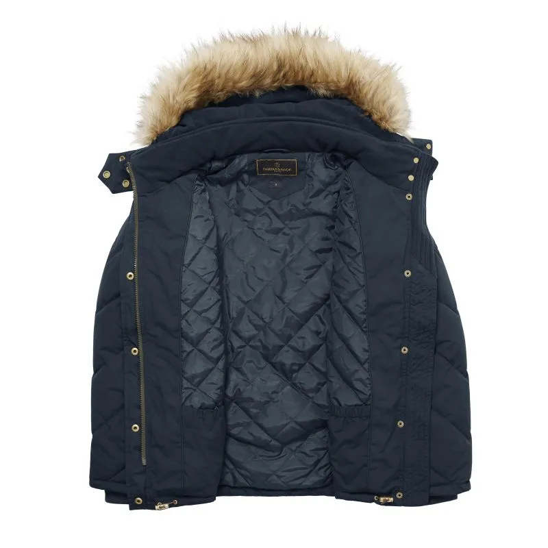 Fairfax & Favor Charlotte Padded Ladies Jacket - Navy Blue