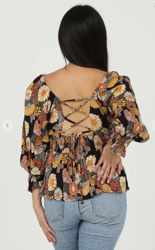 Fall daisy top