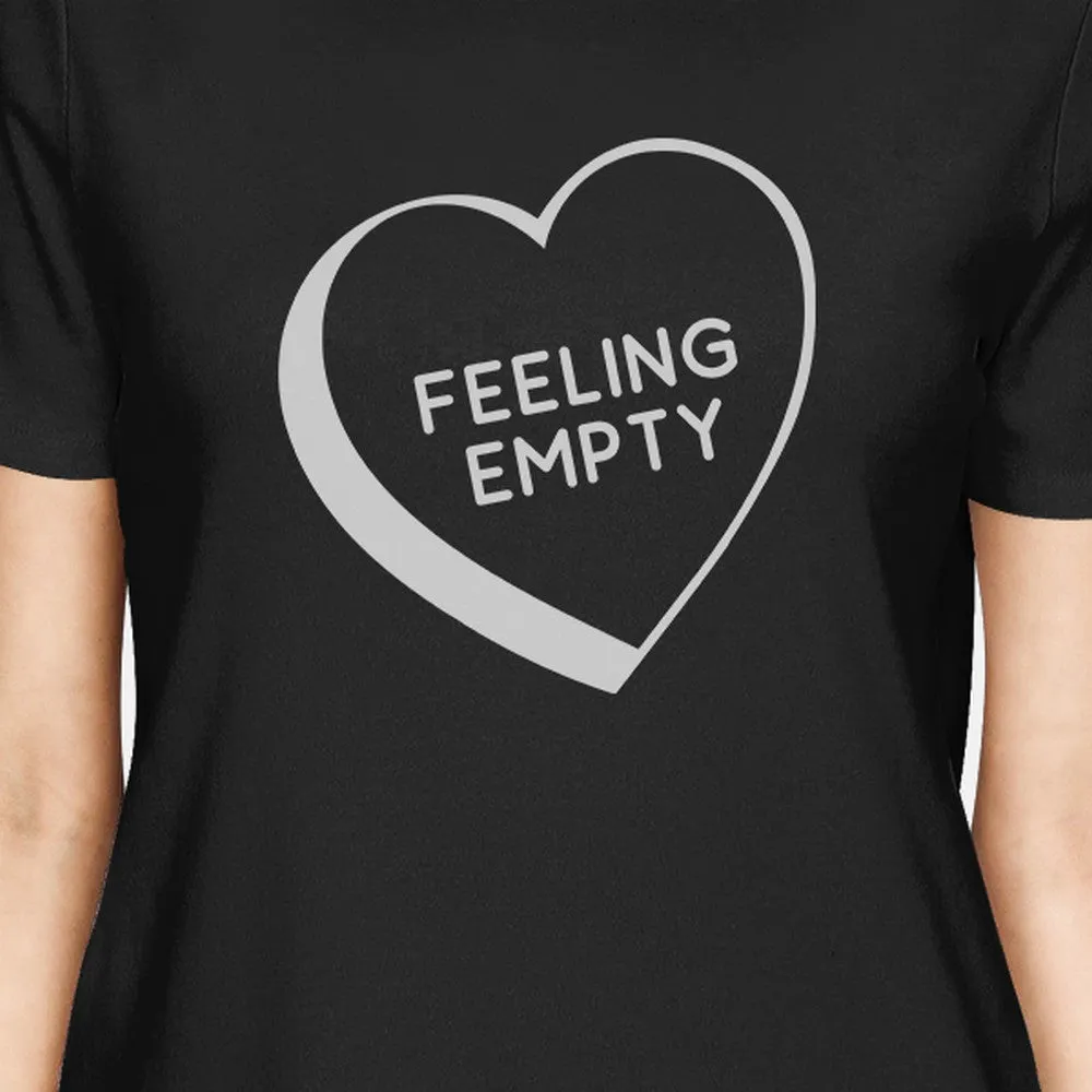 Feeling Empty Heart Black Short Sleeve T Shirt Unique Gift Idea