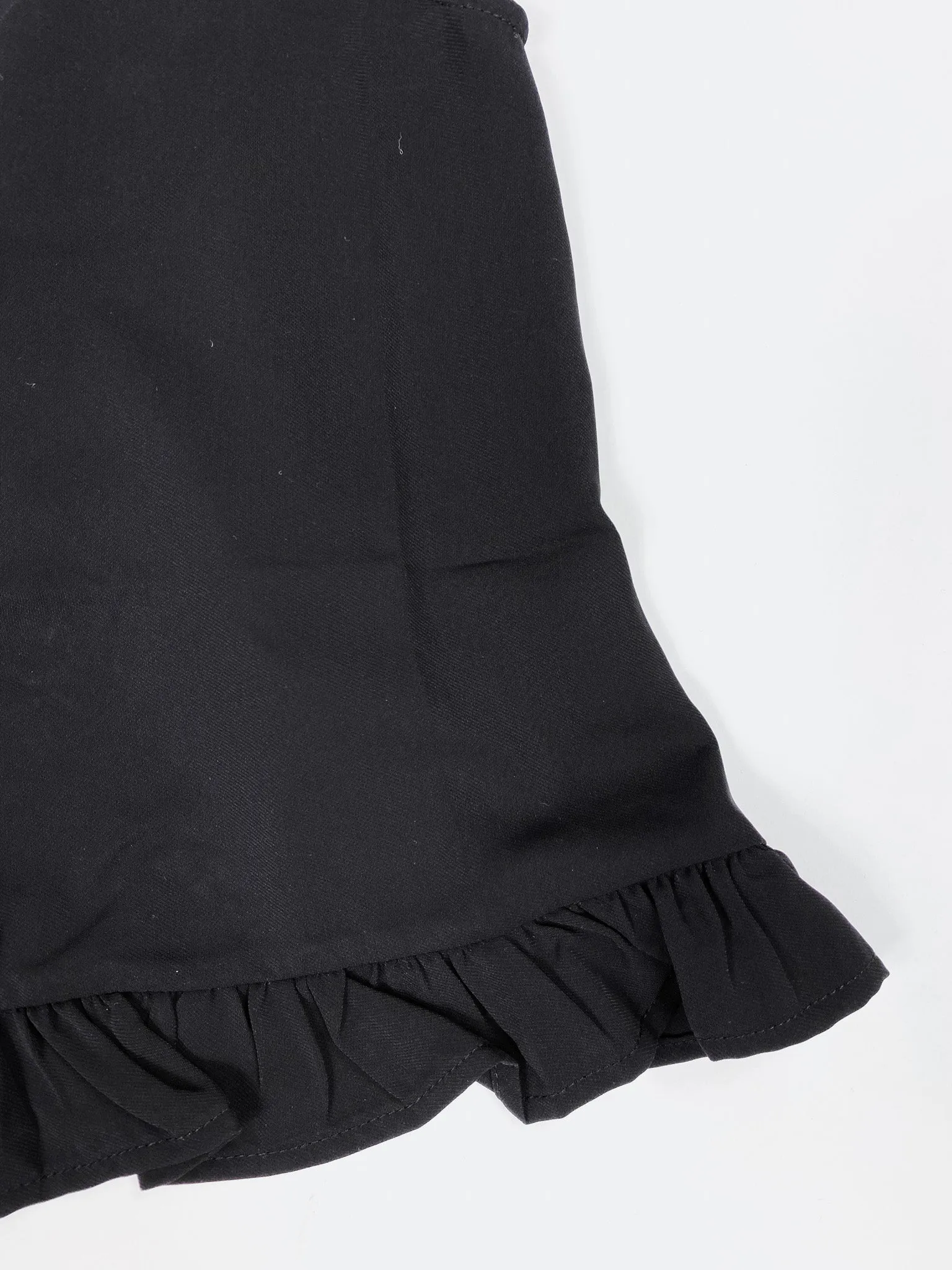 Girls Black Ruffle Tank Top