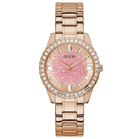 Guess Glitter Burst Ladies Rose Gold Watch GW0405L3