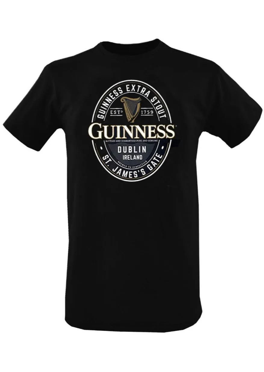 Guinness Black English Label T-Shirt