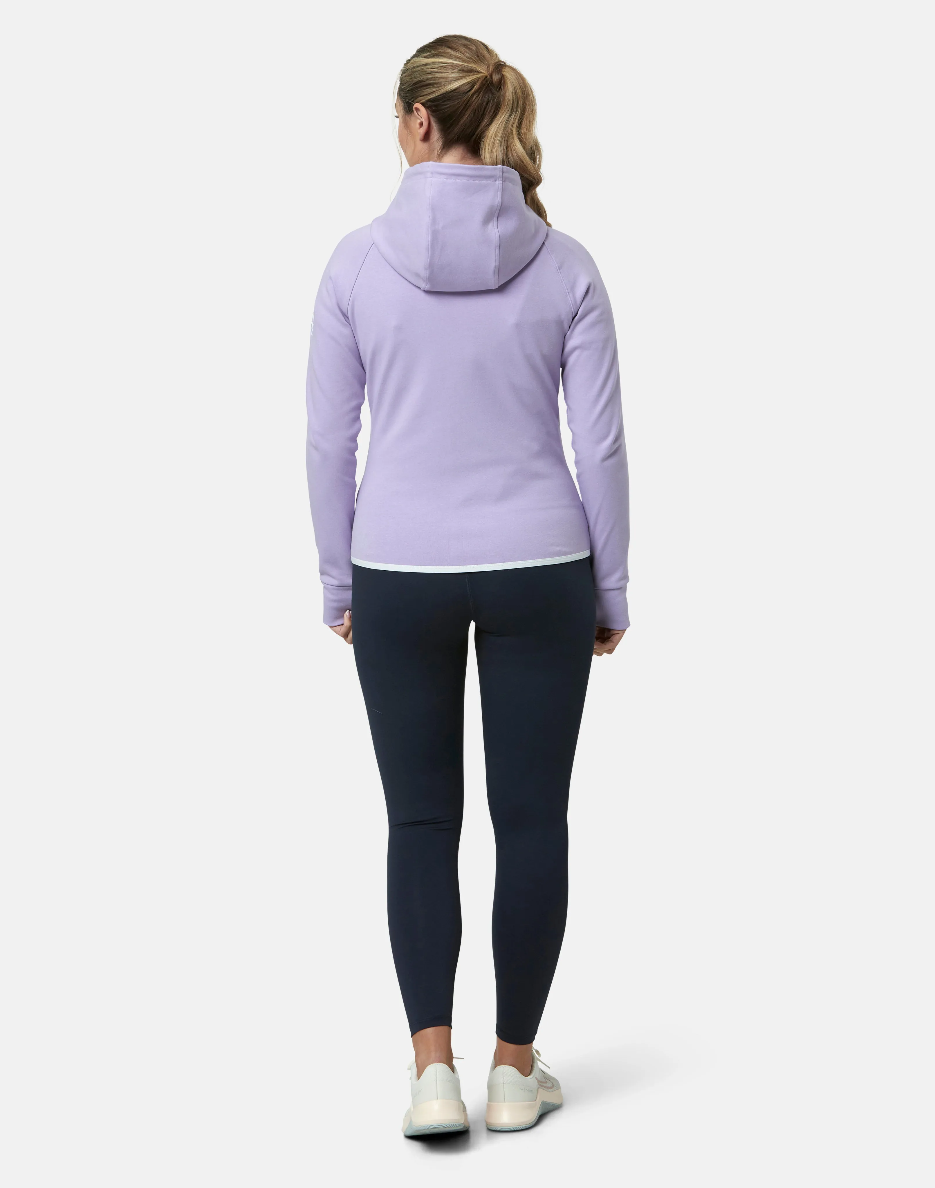 Gym Coffee Chill Zip Hoodie (Womens) - Lilac