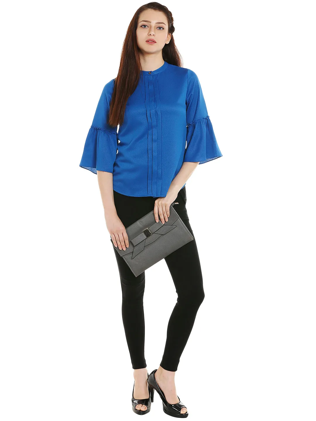 High Neck Shell Sleeve Top