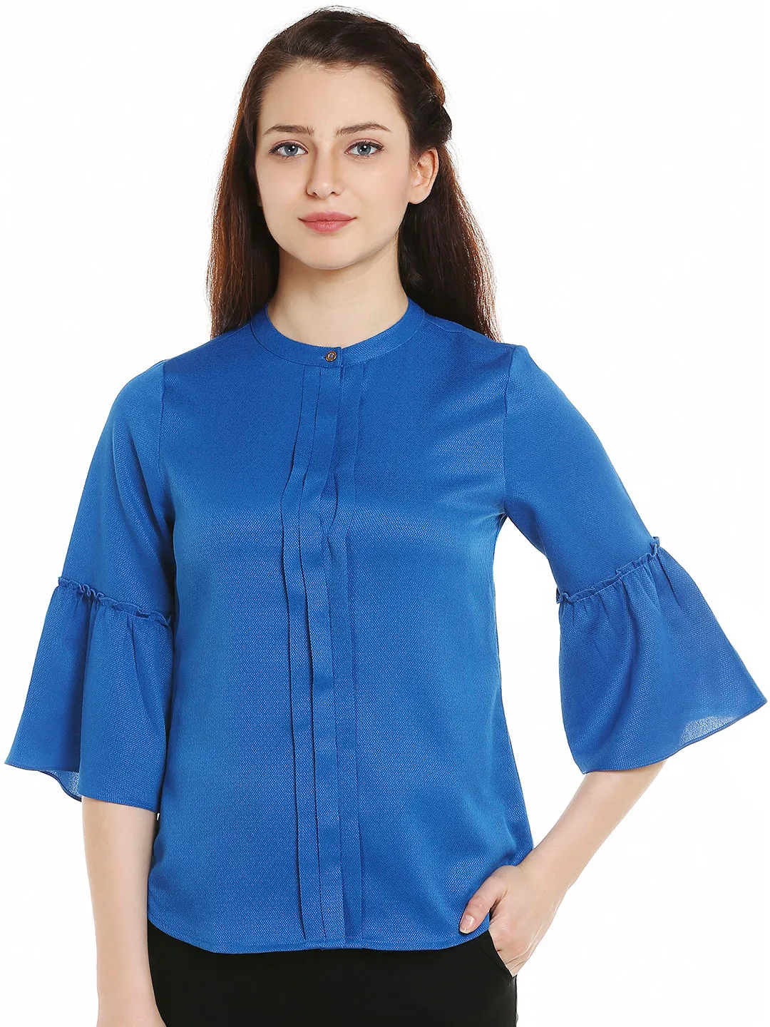 High Neck Shell Sleeve Top