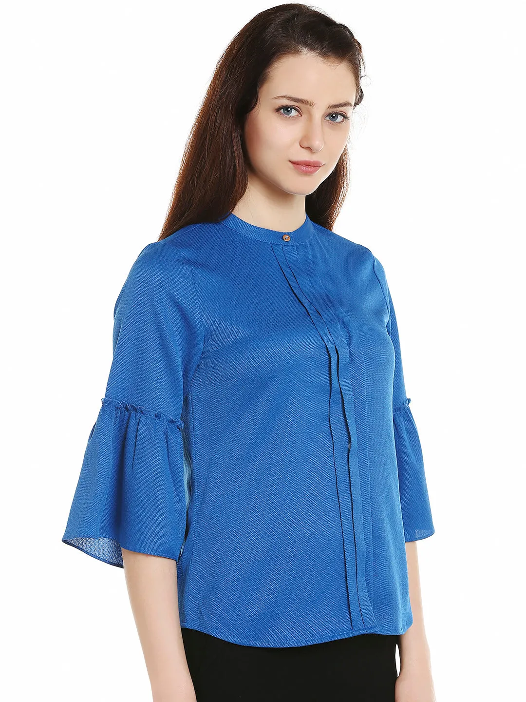 High Neck Shell Sleeve Top