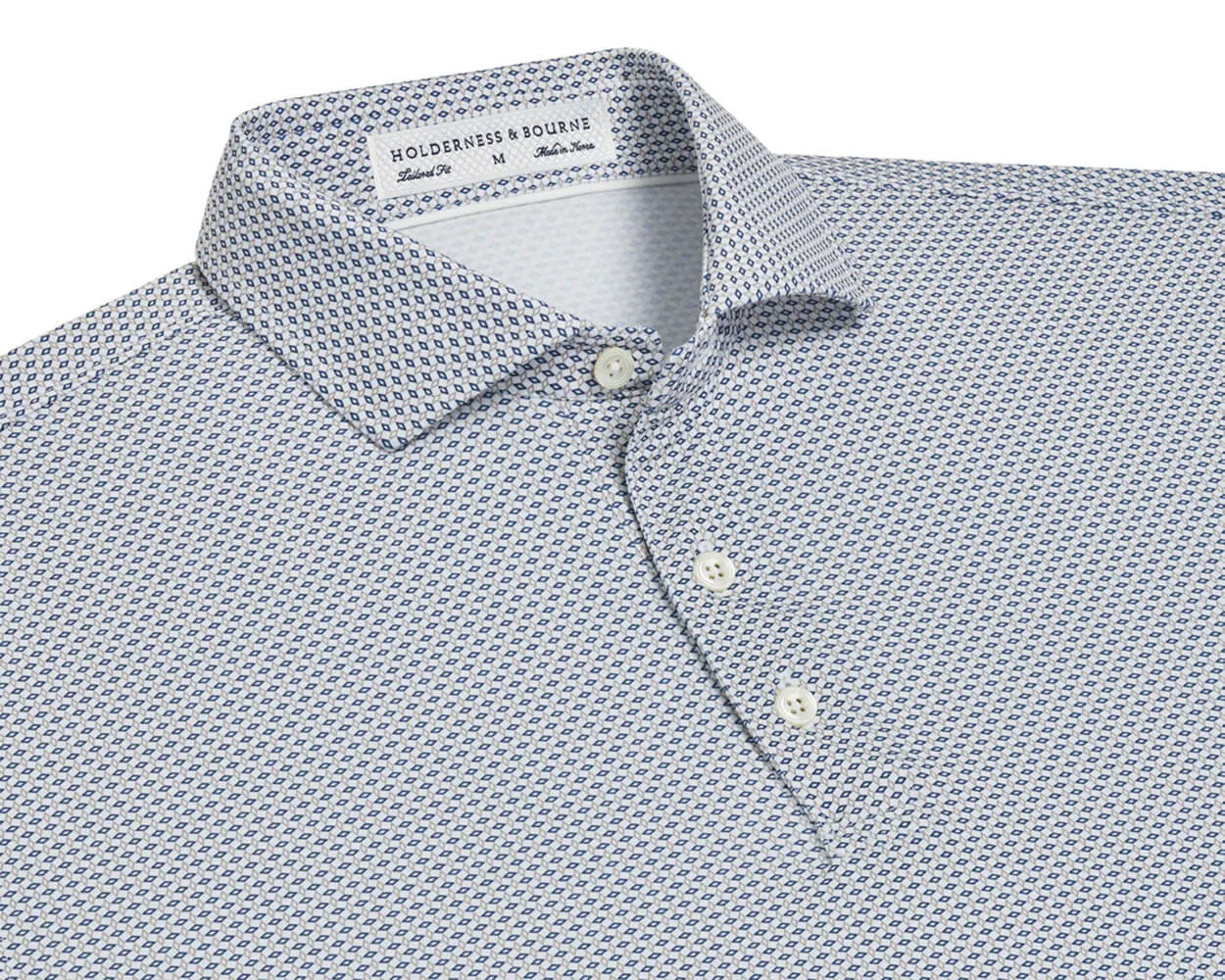 Holderness & Bourne The Simmons Shirt: White/Navy/Fescue