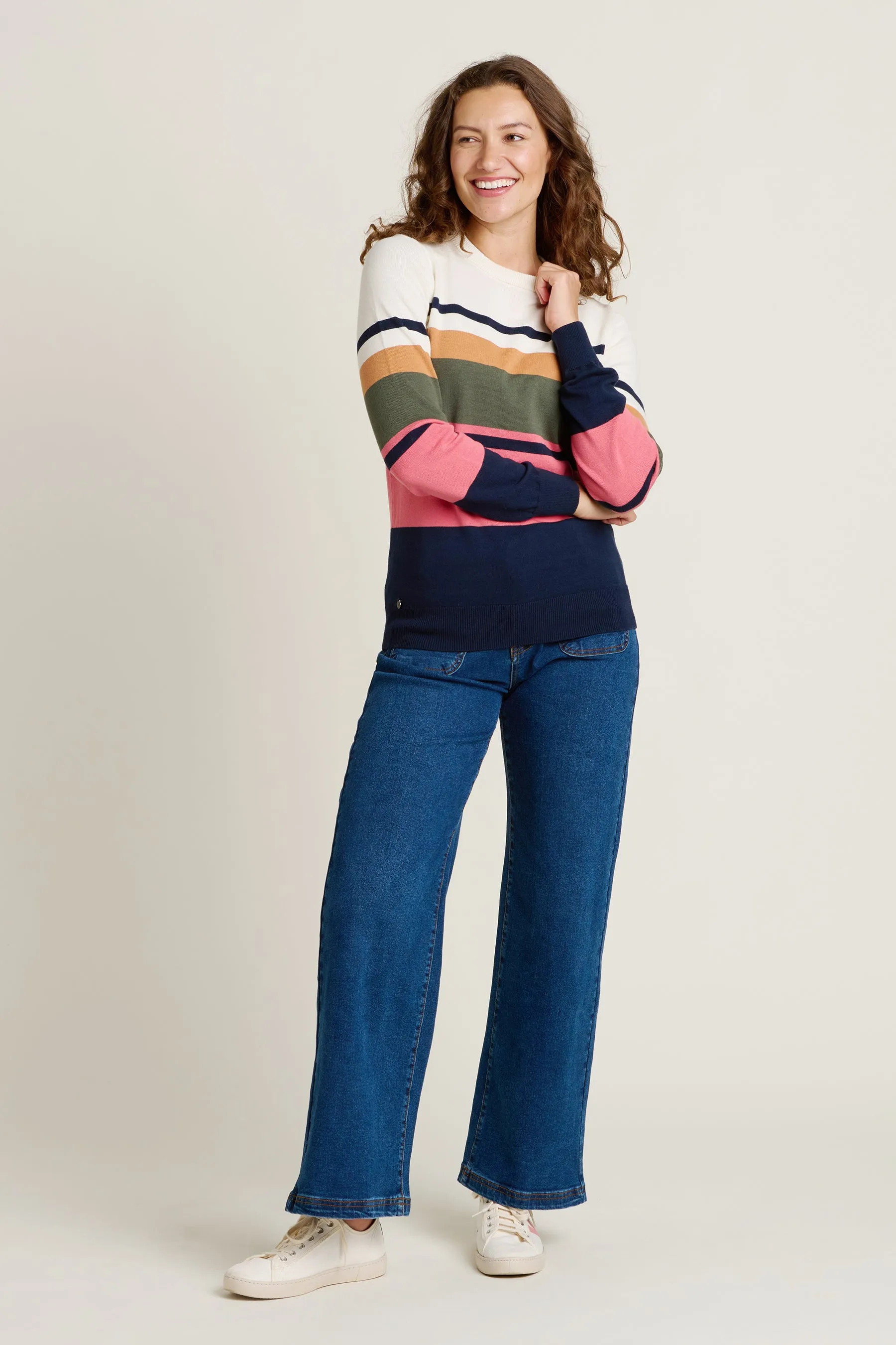 Horizon Stripe Knitted Crew Neck