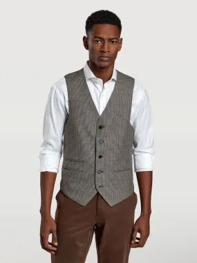 Houndstooth wool waistcoat