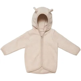 Huttelihut Jacket Ears Cotton Fleece Fluffy Camel