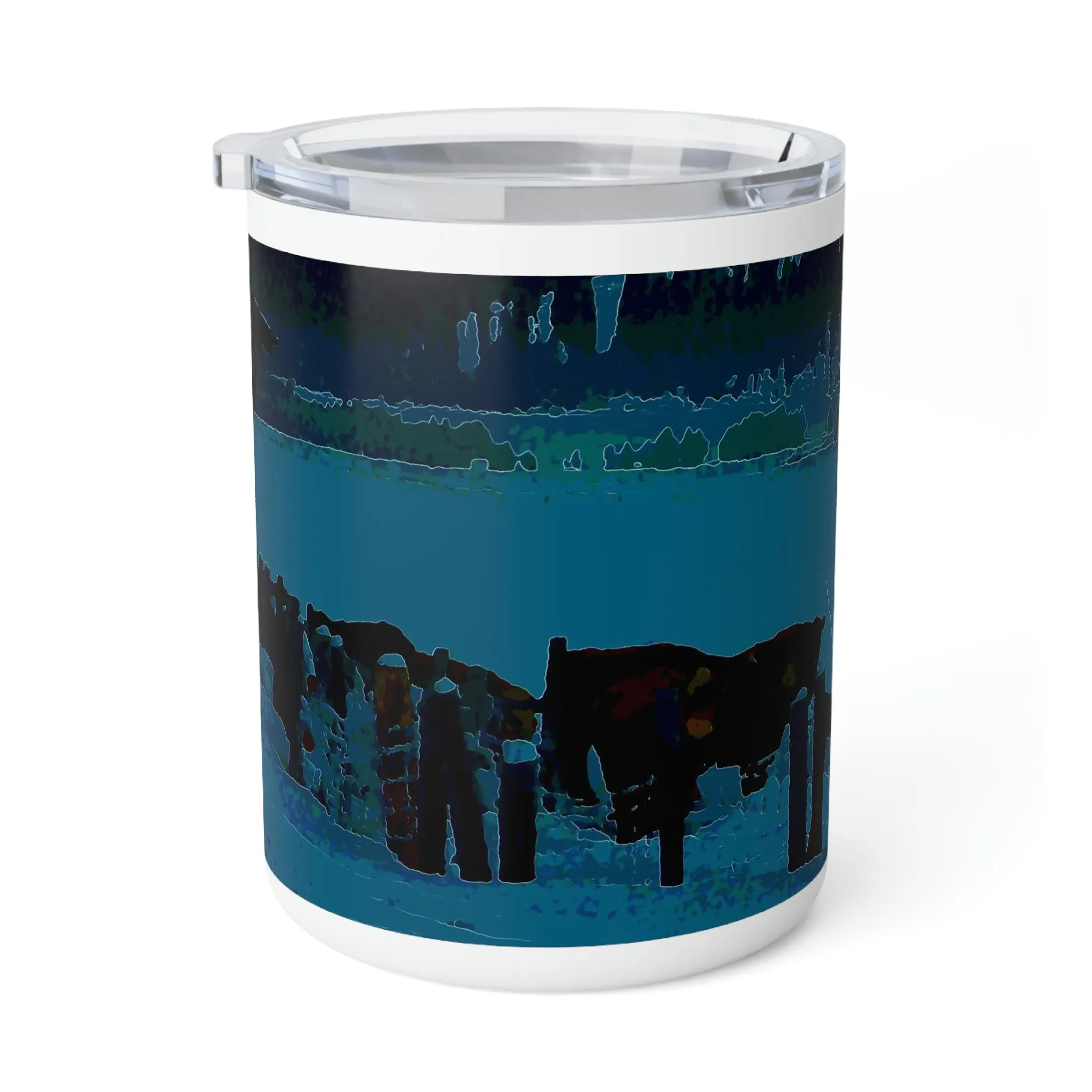 Insulated Coffee Mug, 10oz ... A Quiet Morning ... "Along The Red River & Nature Preserve Plateau" ... Jan23 ... Original Works ...