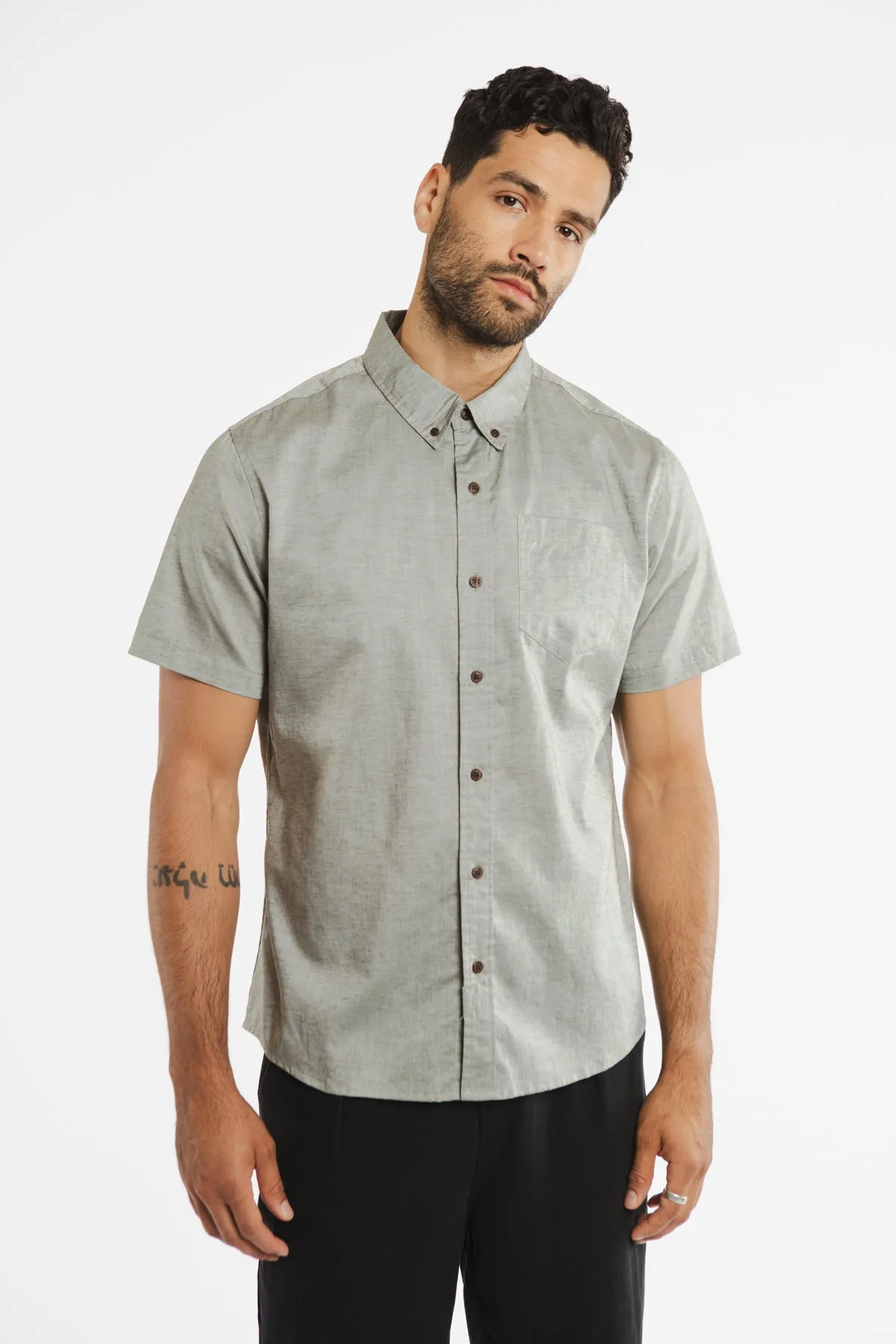 Jordan Slim Shirt / Sage