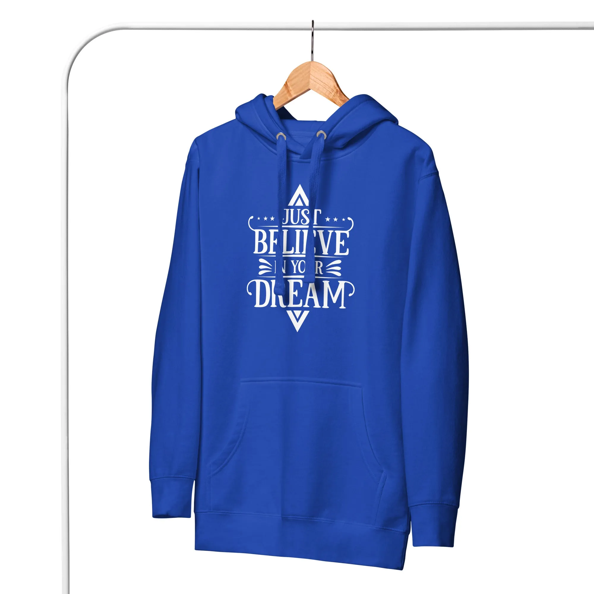 Just Believe Unisex Hoodie Royale Blue