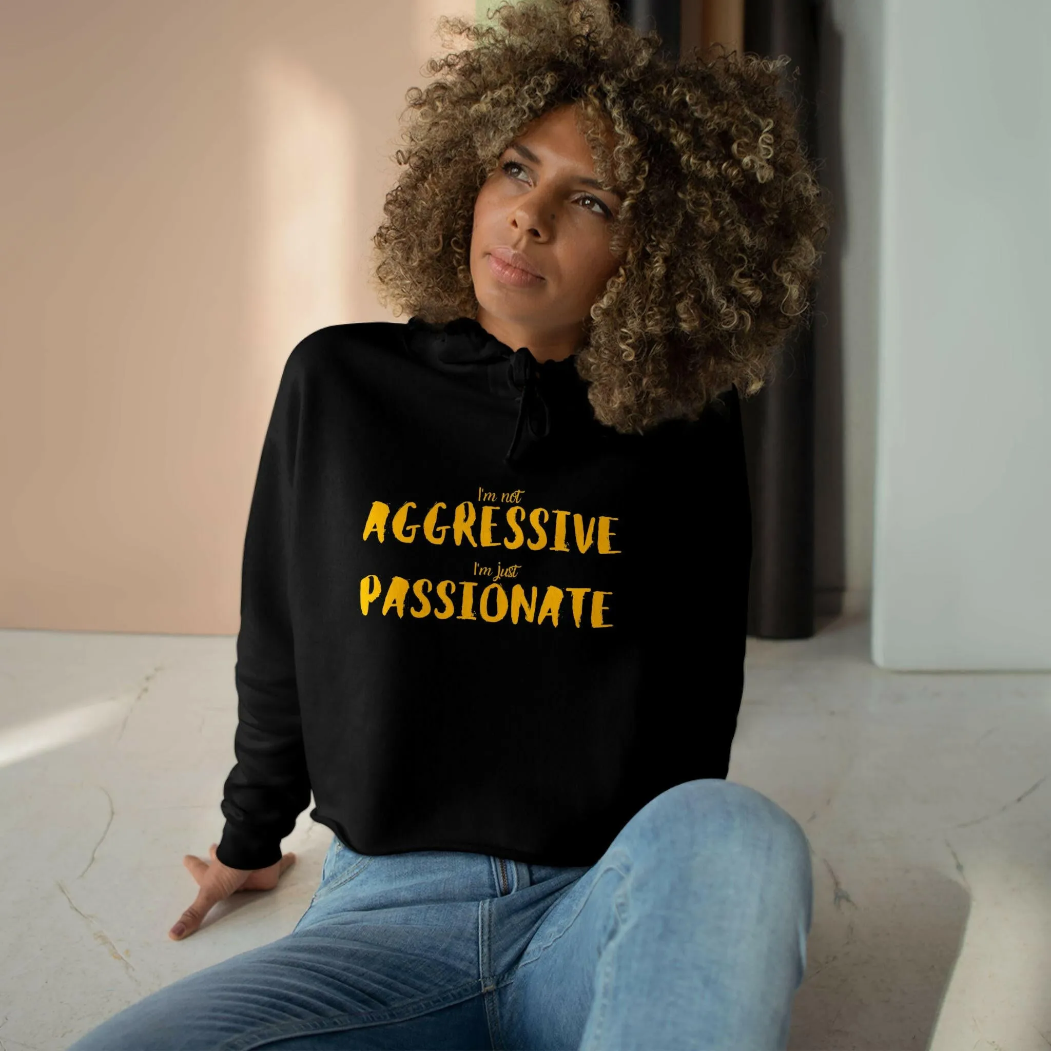 'Just Passionate' Crop Hoodie