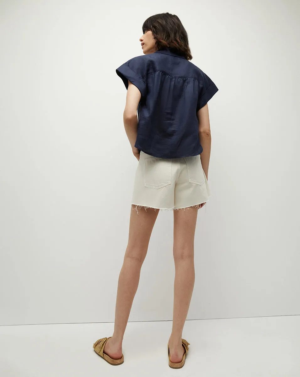 Kasa Linen Button-Down Top