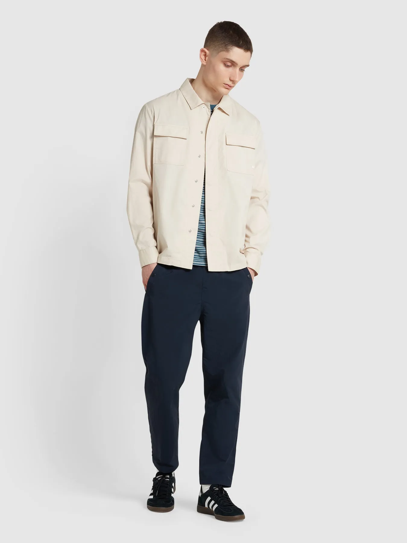 Kelly Relaxed Fit Overshirt In Fog