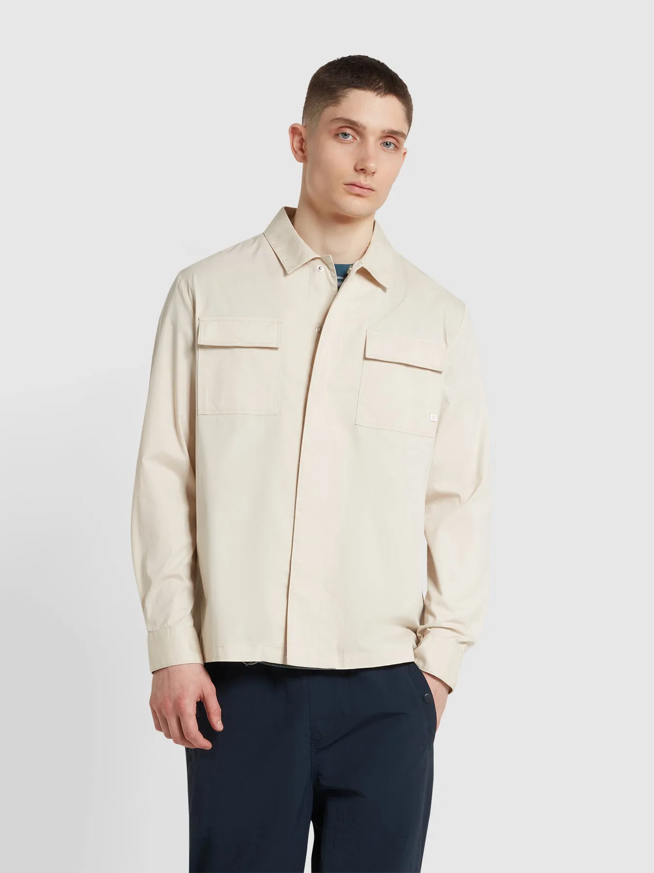 Kelly Relaxed Fit Overshirt In Fog