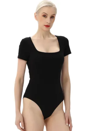 Kimi   Kai Women's Square Neck Basic Bodysuit