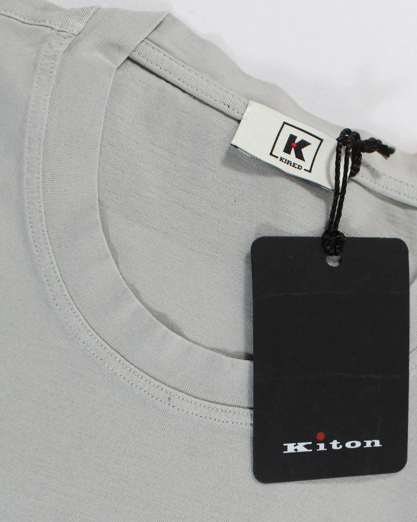 Kired Kiton Longsleeve T-Shirt Gray Crêpe Cotton EU 52 / L SALE