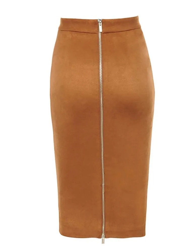 KittenAlarm - Joslyn Zipper Back Pencil Skirt