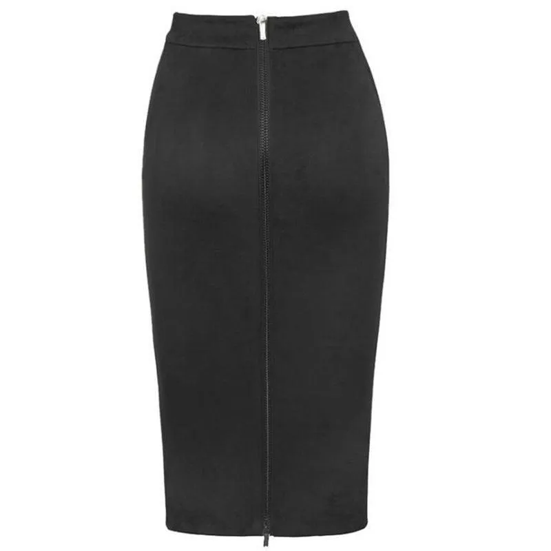 KittenAlarm - Joslyn Zipper Back Pencil Skirt