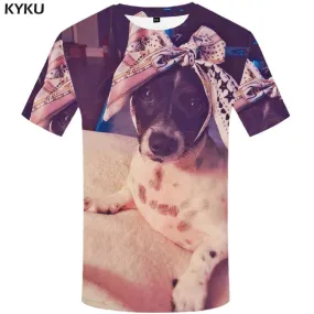 KYKU Brand Dog T-shirts Men Animal T-shirt 3d House T shirts Funny Colorful Tshirt Anime Harajuku Tshirts Print Mens Clothing