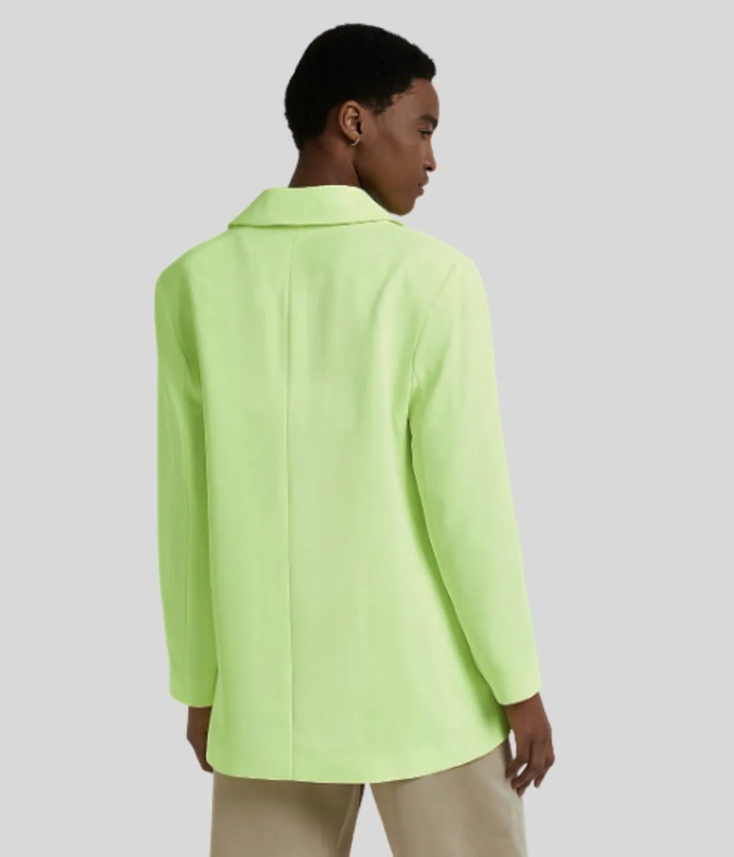 Lime Double Breasted Relaxed Blazer