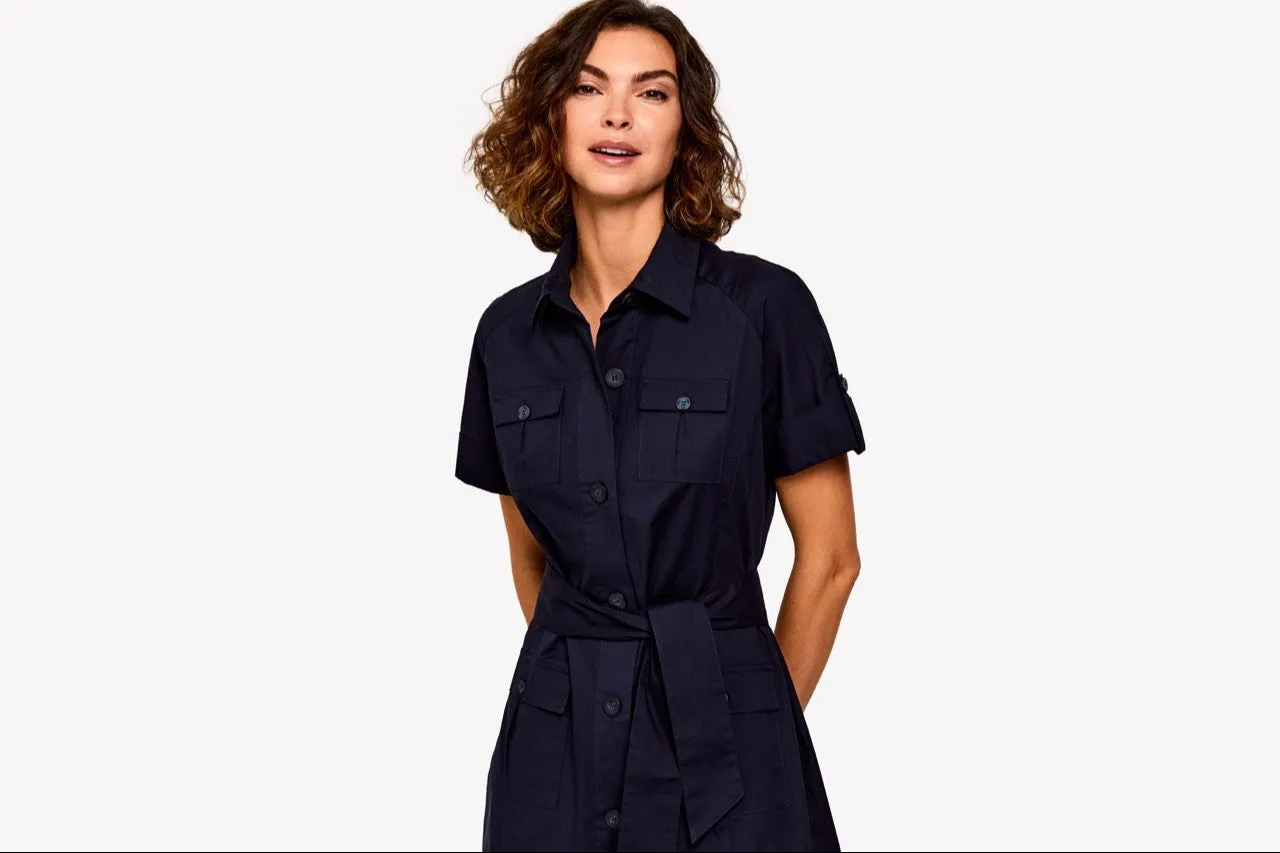 LOULOU DAMOUR Women's Savannah Cargo Shirt Dress