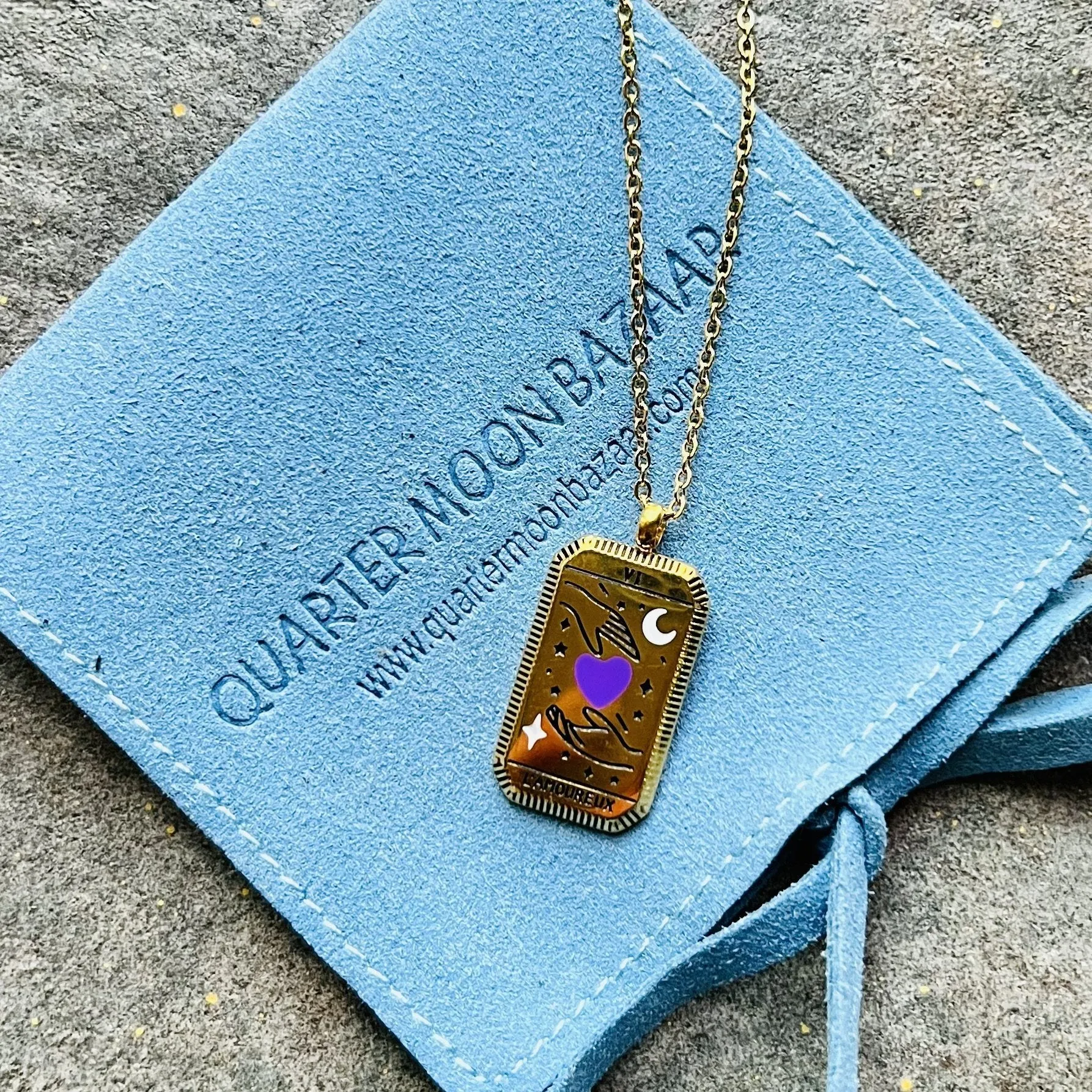 Major Arcana Gold Tarot Card Necklaces