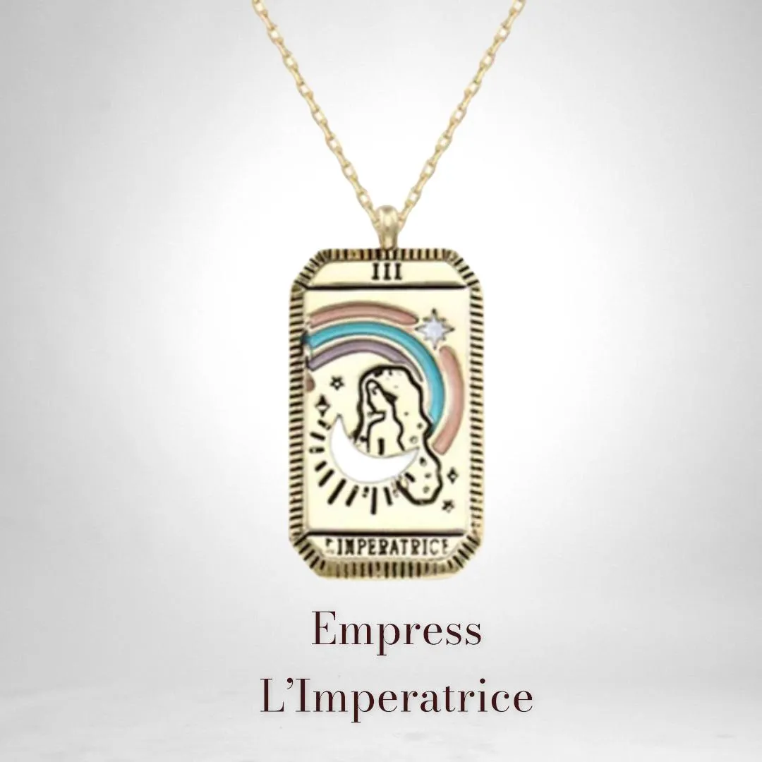 Major Arcana Gold Tarot Card Necklaces