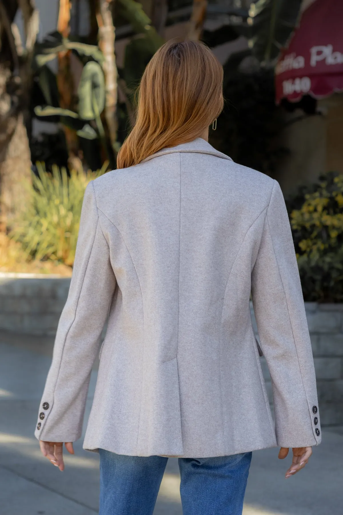 Make An Impression Blazer Coat - Oatmeal