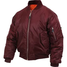 Maroon - Air Force MA-1 Bomber Flight Jacket