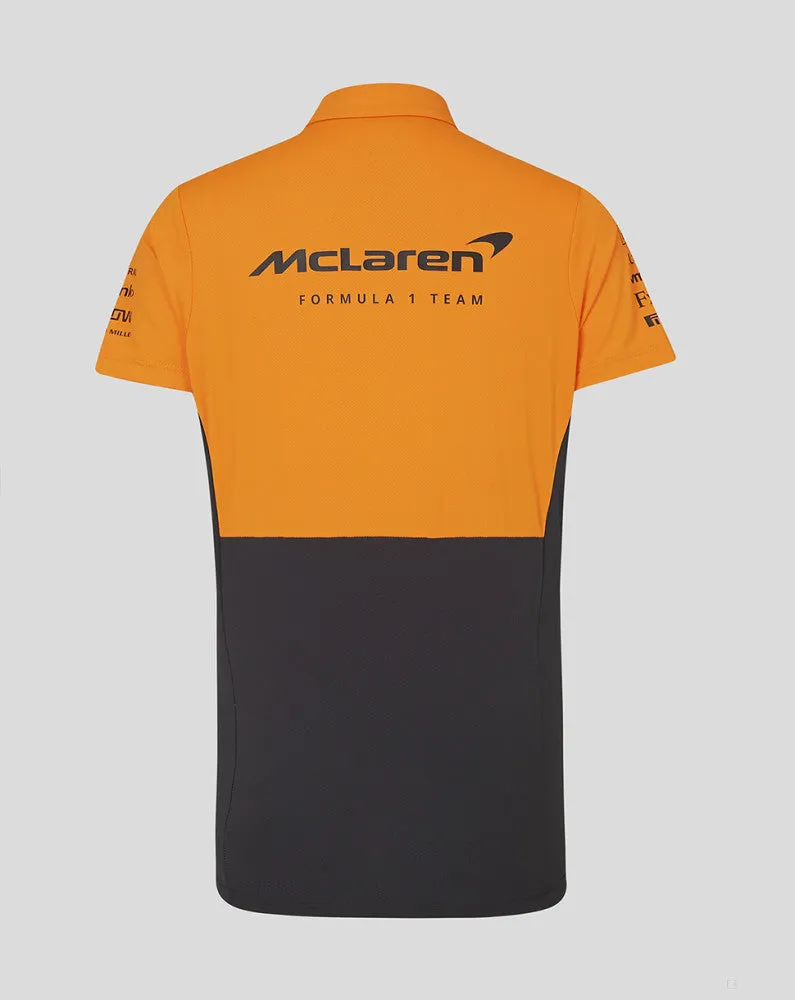 McLaren polo, Castore, team, women, orange, 2024