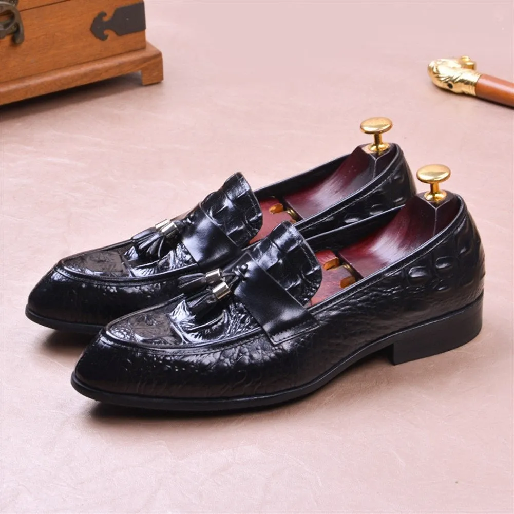 Men Slip On Tasseled Decoration Oxford Shoes