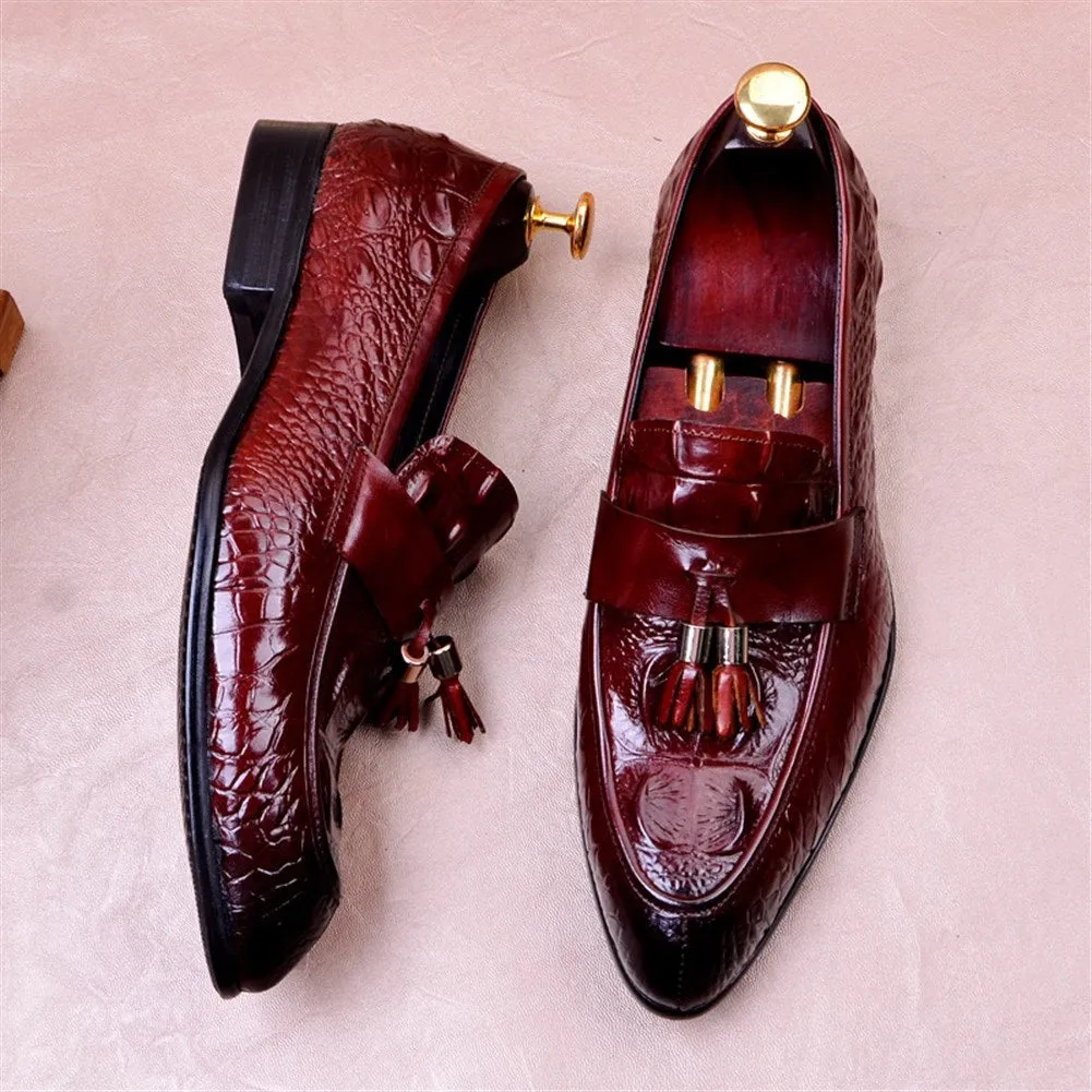 Men Slip On Tasseled Decoration Oxford Shoes