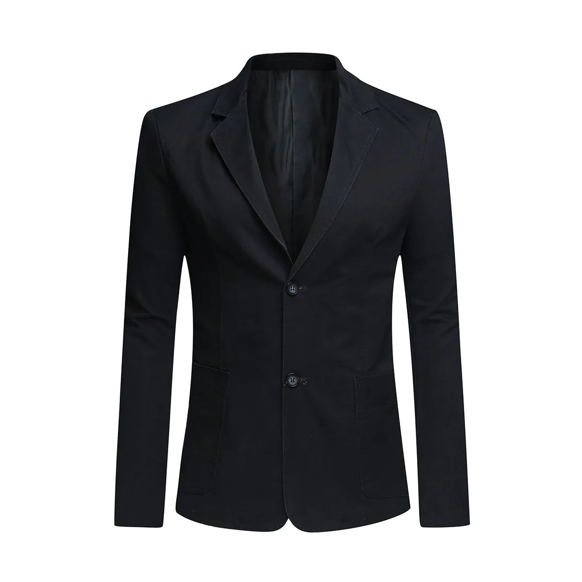 Mens Casual 2 Buttons Slim Fit Jacket Sport Coat Black