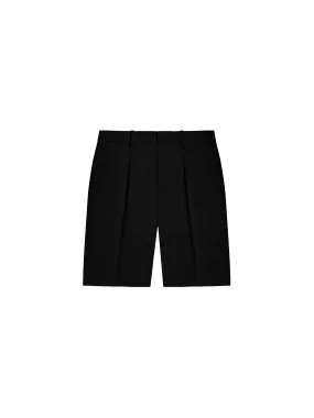 Men's Cotton Tailored Shorts—black